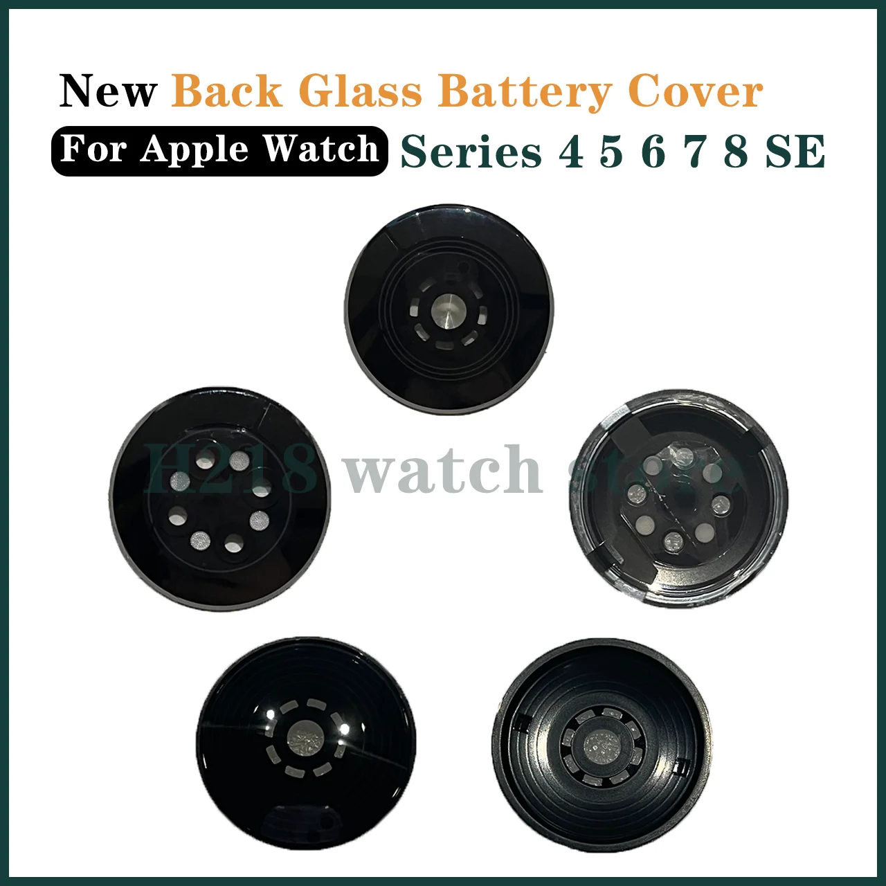 Back Glass Cover For Apple Watch Series 4 5 6 7 8 SE S9 S10 Repair Empty Round Back Glass Battery Door Housing Case Replacement