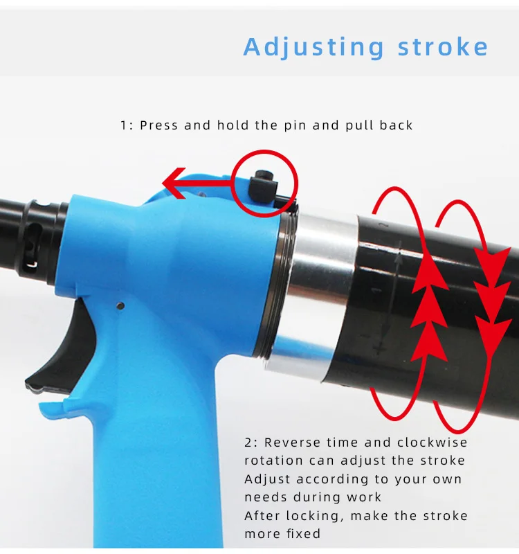 Pneumatic Rivet Nut Gun Industrial Automatic Hydraulic Pull Rivet Nut Tool Pneumatic Riveting Gun Set M3-M12