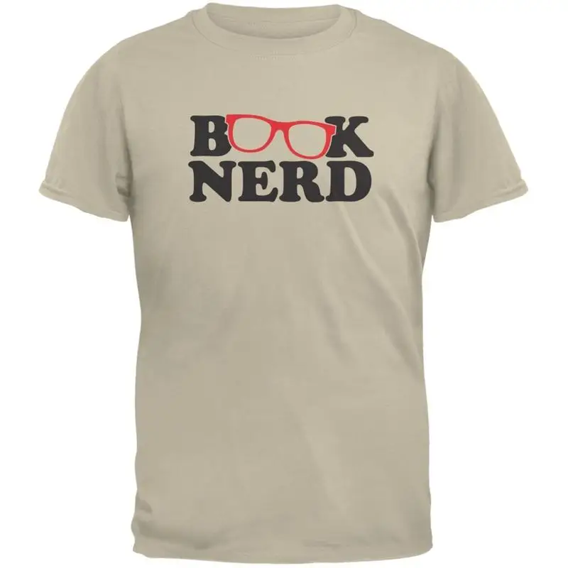 Футболка для взрослых Book Nerd Sand
