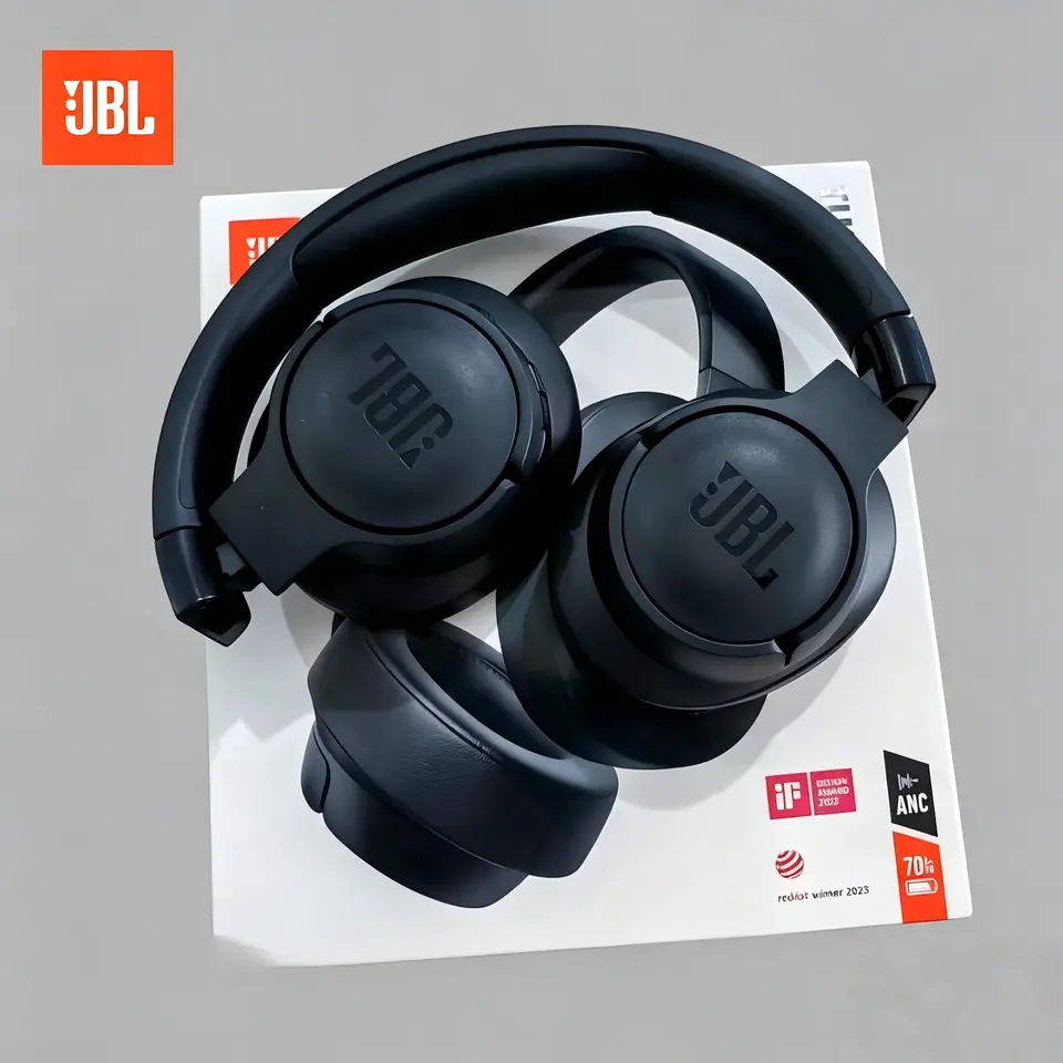 سماعات بلوتوث لاسلكية JBL Tune 770NC، عزل الضوضاء، صوت باس، سماعات رأس رياضية مع ميكروفون T770NC - 4