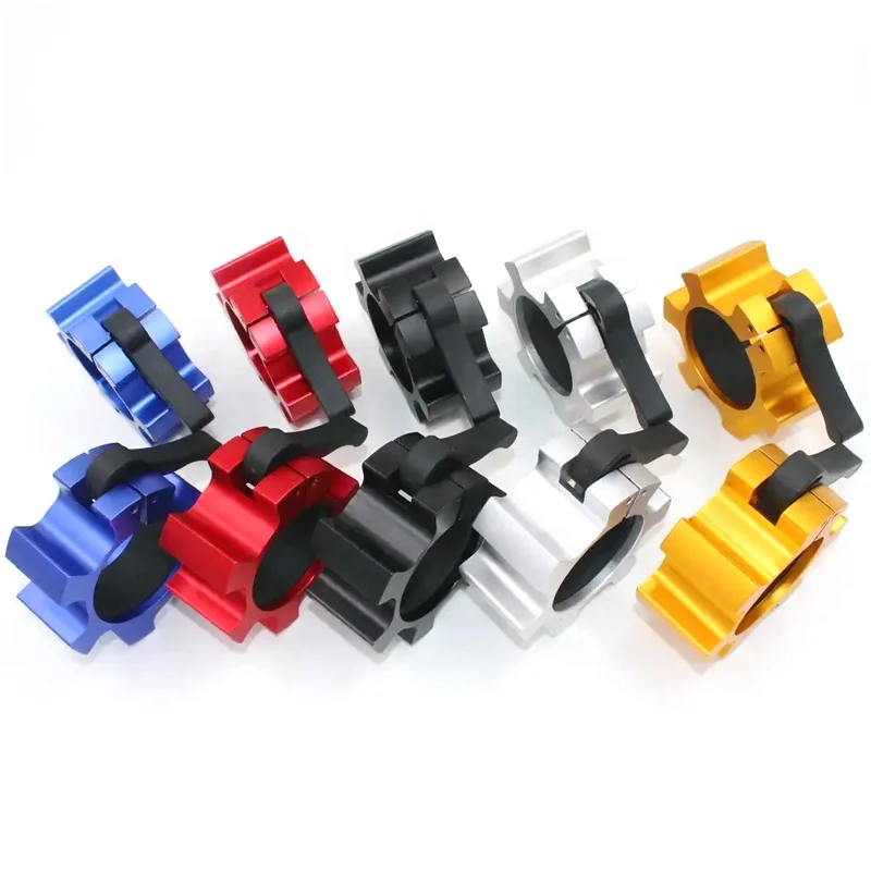 

Best 50mm Aluminum Alloy Barbell Collars Metal Locking Clamps for Weight Lifting Premium Barbell Bar Accessories