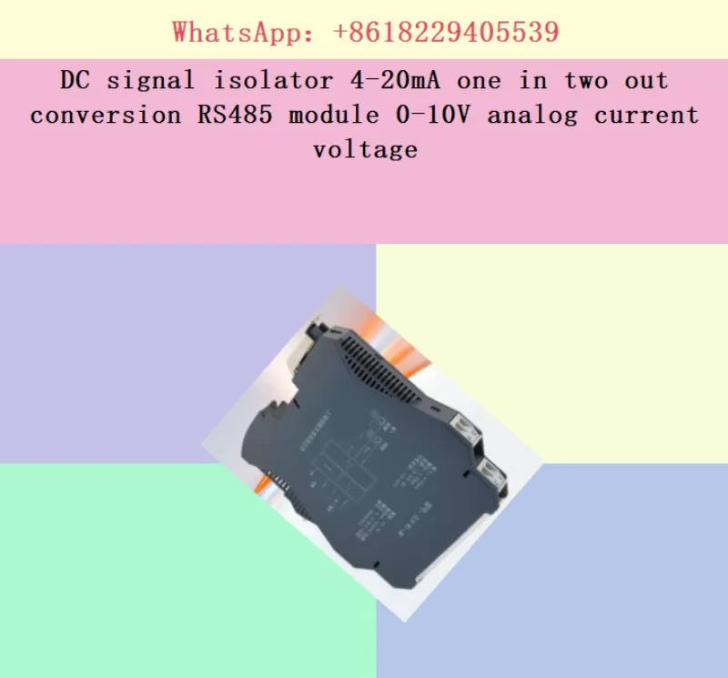 Isolateur de signal CC 4-20mA, conversion 1 entrée 2 sorties, module RS485, tension de courant analogique 0-10V