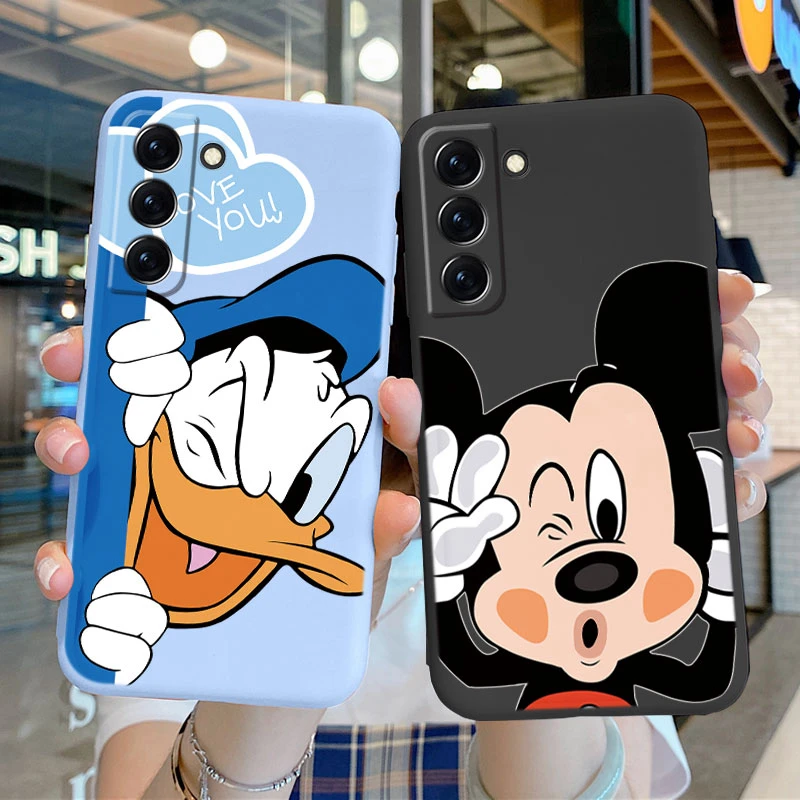 For Samsung Galaxy S21 FE Plus Ultra S22 Plus Ultra S23 Plus Ultra FE S24 Plus Ultra FE 5G Cute Mickey Minnie Cartoon Phone Case