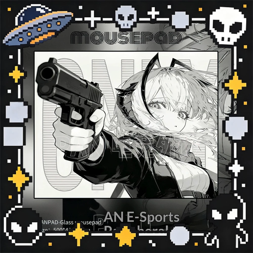 PAN Esports Erciyuan Animation Glass Gaming Mousepad  FPS Both Speed And Smoothness Mouse Pad For TTK APEX CSGO PC Accessories