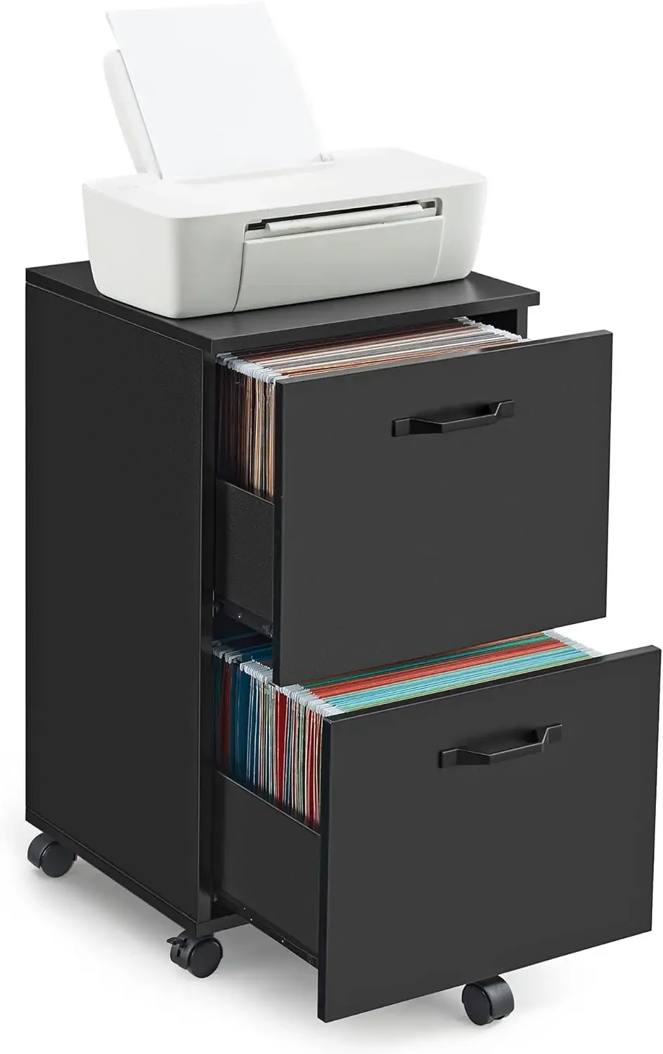 

2-Drawer File Cabinet, Filing Cabinet for Home Office, Small Rolling File Cabinet, Printer Stand, for A4, Letter-Size Files