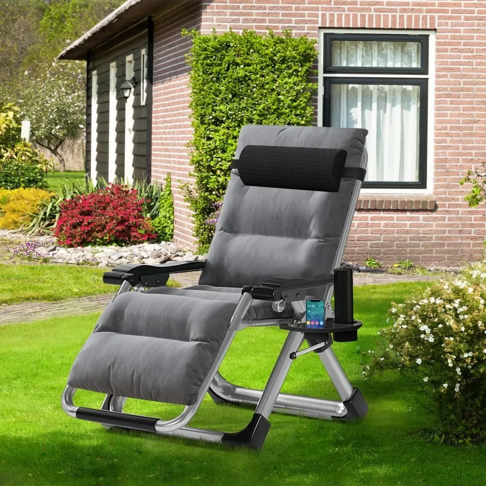 

2-Pack Zero Gravity Chair & Armrest Mat – Sturdy Outdoor Folding Lounge with Adjustable Recline – for Lawn or Patio