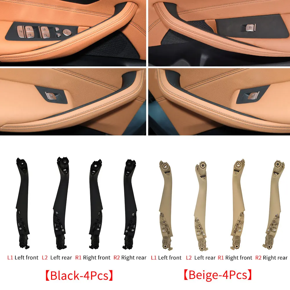 

4 Pcs For BMW G30 G31 Car Front Rear Interior Door Handle Pull Sets Accessory For BMW 5 Series 520 525 528 530 535 51417438524