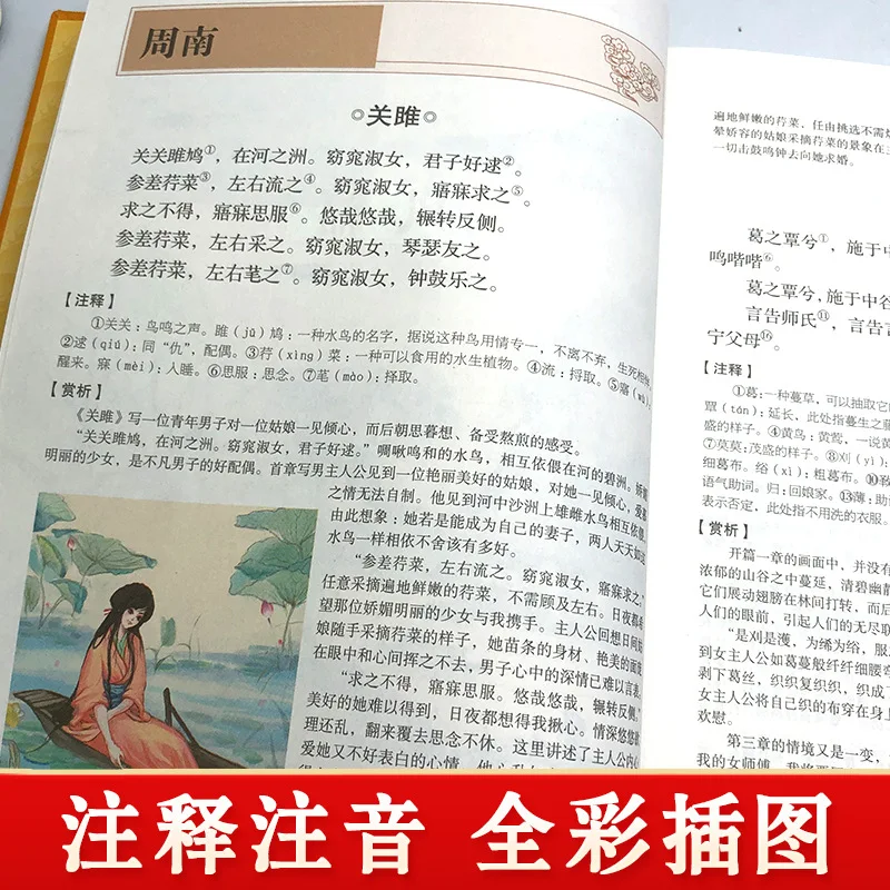 Het boek met liedjes is een full-color traditionele Chinese literatuur, een woordenboek van poëzie, liedjes en culturele collecties