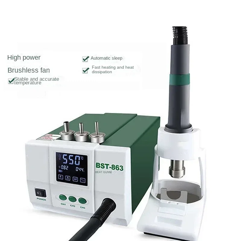 Cross-border Special Offers 863 Hot Air Gun Desoldering Station Anti-Static Soldering Station Digital Display Lcd Touch Constant