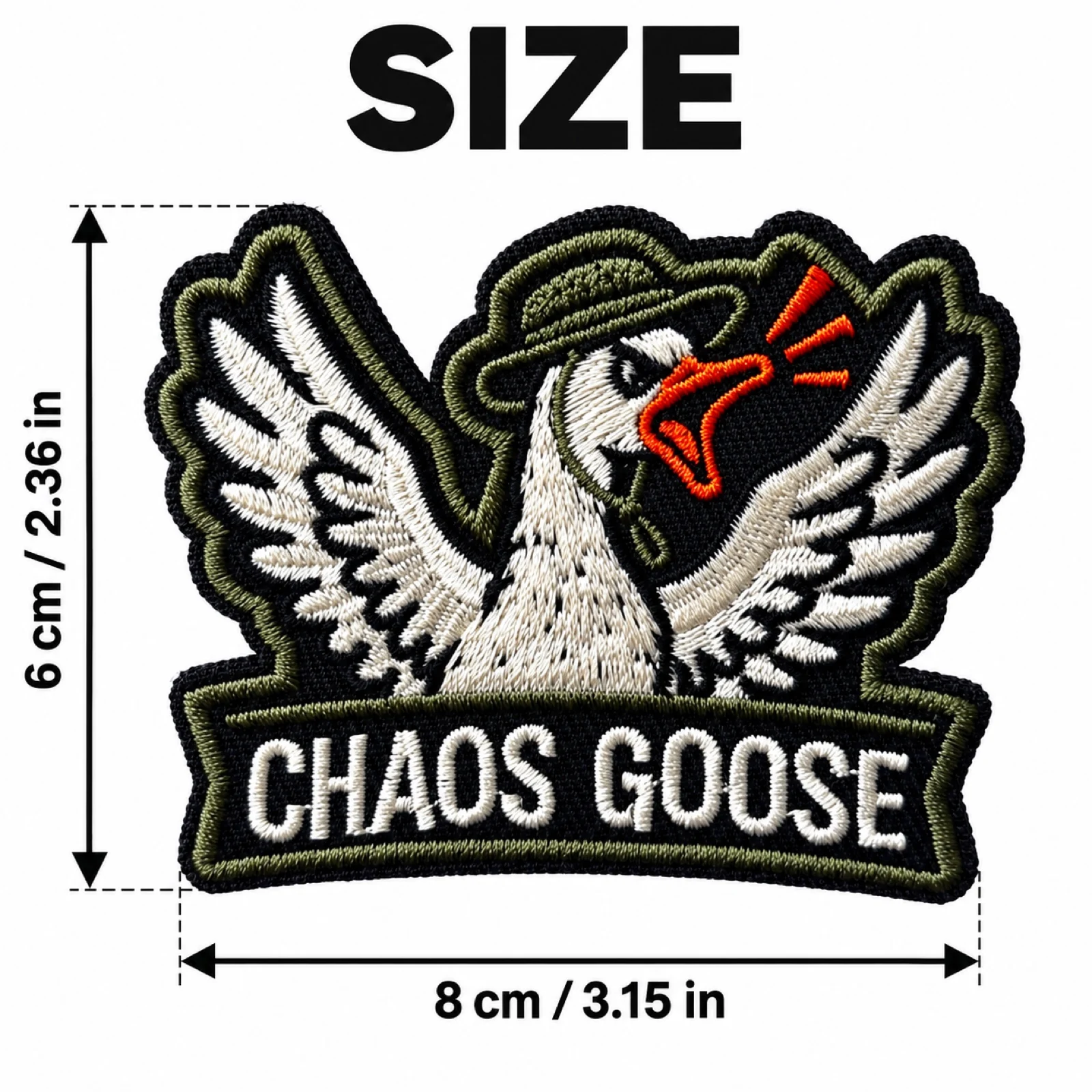 1PC/3PCS Grappige Gans Borduurwerk Morale Patch Chaos Gans Geboren om te Bijten Honk en Run Klittenband Badge voor Rugzak Vest
