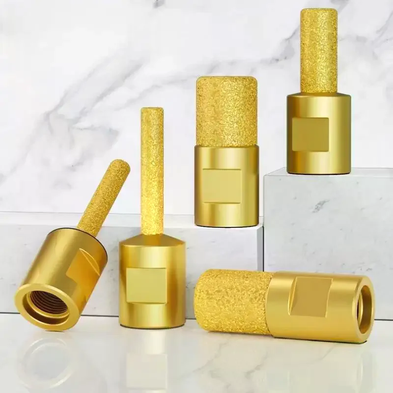 1Pcs Round Shank Vacuum Brazed Burr, High Quality Rotary Grinding Head for Edge Trimming and Grooving for Angle Grinder