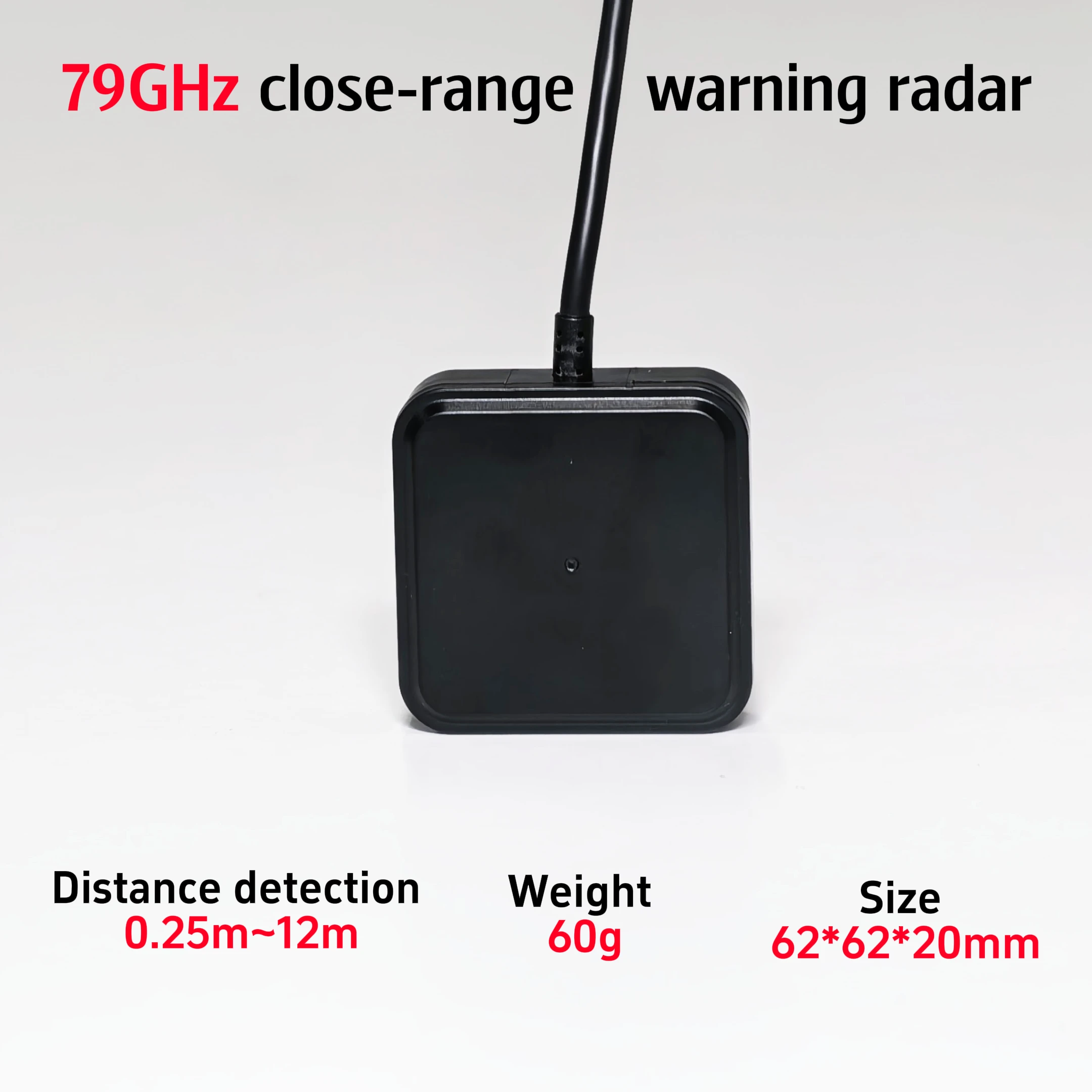 LDMR100 79GHz Radar Vehicle Forward Collision Warning Sensor, 0.25m-12m Mmwave FMCW Radar Speed Sensor & Small Blind Zone Radar