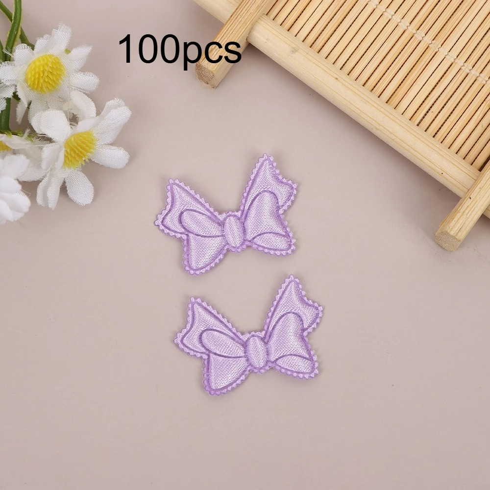 

Ultrasonic embossed satin bow DIY jewelry headdress hairpin bar tuck bow doll decoration material
