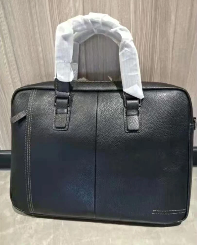 

2026 Новый роскошный деловой мужской портфель из коровьей натуральной кожи, мужская брендовая сумка на плечо, мужская сумка-мессенджер, полосатая сумка для компьютера