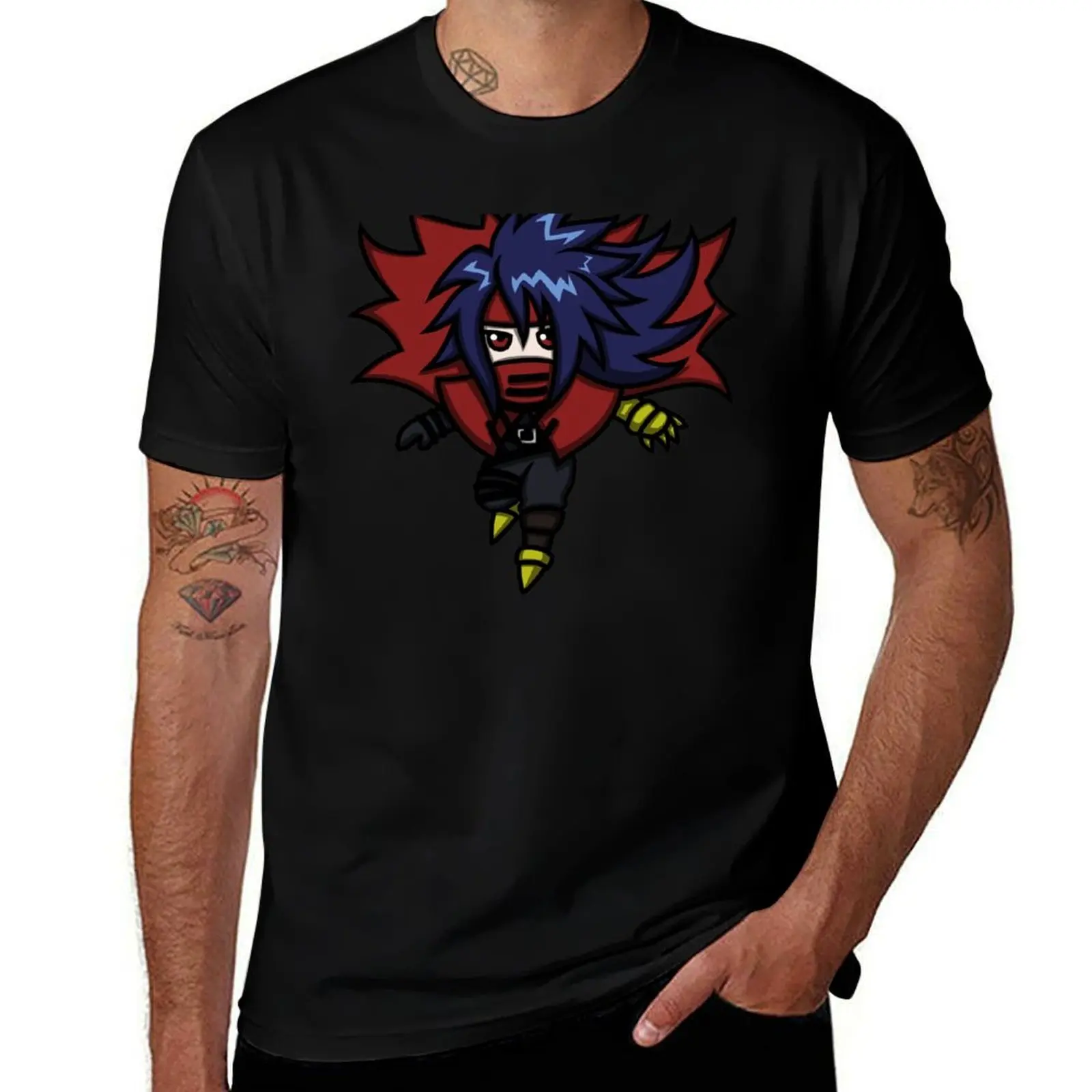 Chibi Vincent Floating Jumping Down T-Shirt Casual All Match Short Sleeve T-Shirt