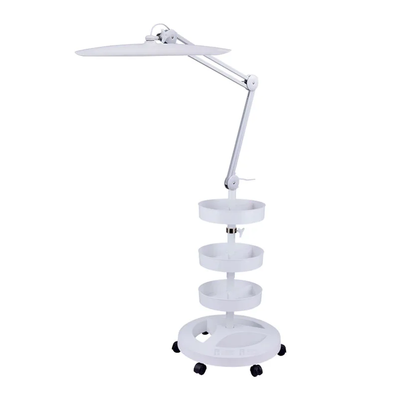 9501LED-FS3T LED Eyelash Extension Lamp for Beauty Makeup with Storage Trays, Floor Stand Portable LED Makeup Lamps