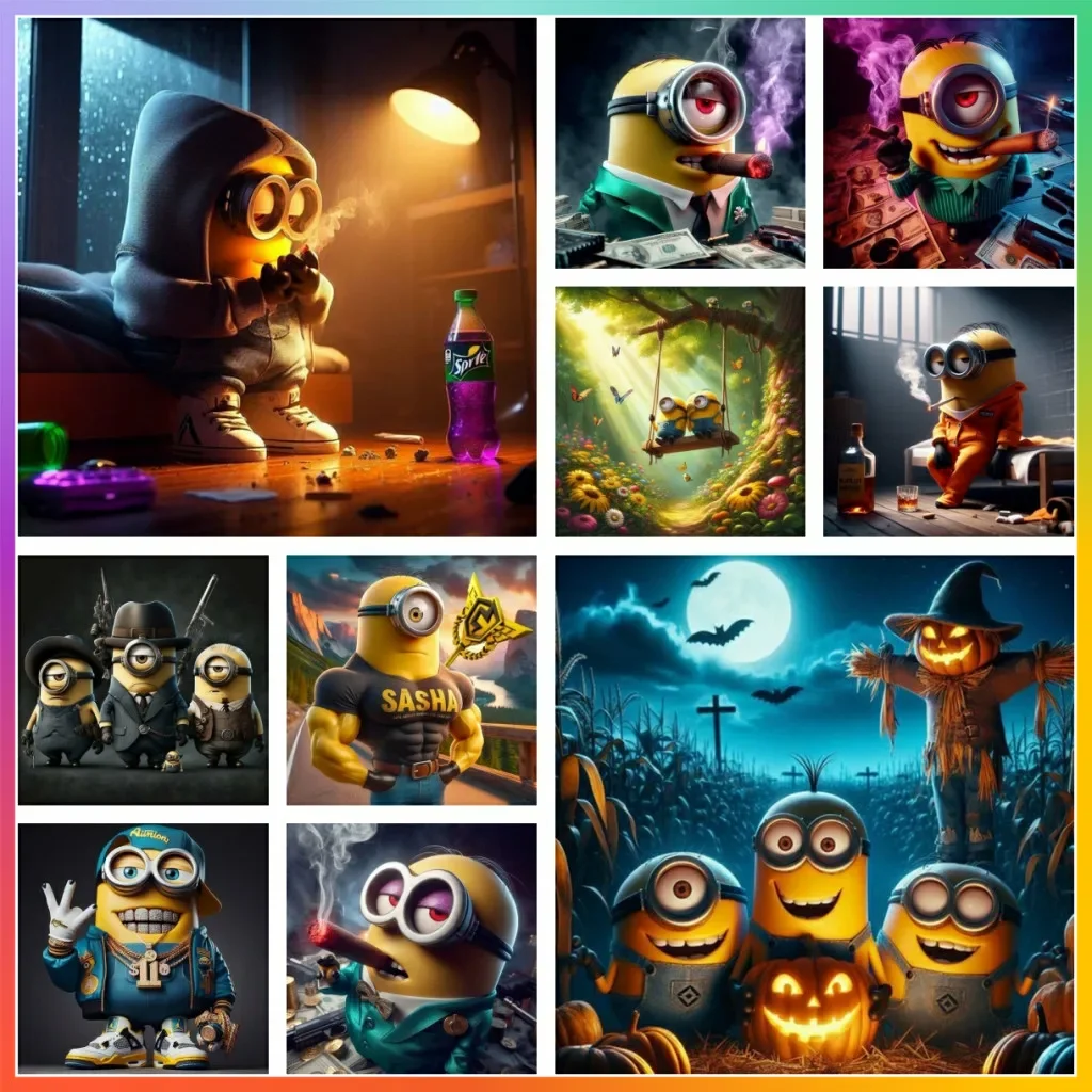 التوابع الملونة الكرتون الرسوم المتحركة الماس اللوحة الاصطناعي فسيفساء التطريز 5D DIY بها بنفسك الفن عبر غرزة غرفة ديكور الحرفية الجديدة #1