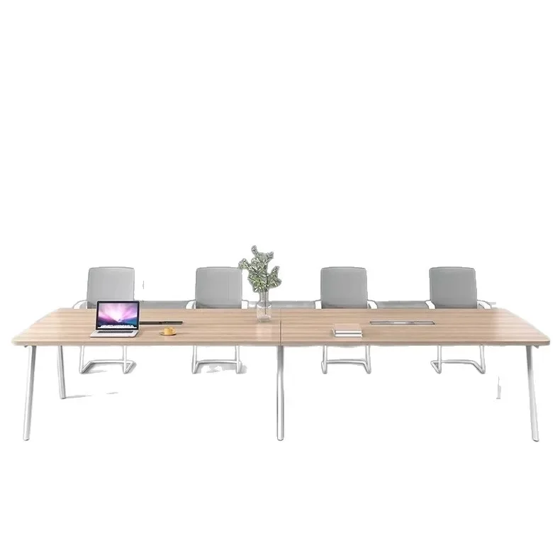 Solid wood conference table Office reception long conference table, office combination furniture modern and simple