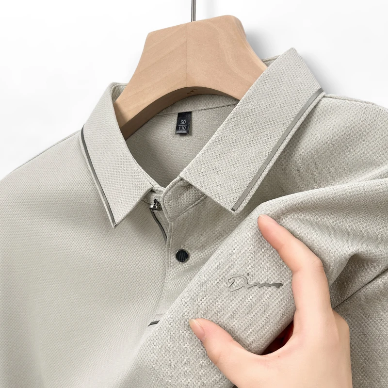 

Luxury Quality Men's Polo Shirt Letter Print Long Sleeves Autumn Lapel T-Shirt Business Classic Casual Fashion Trend Menswear