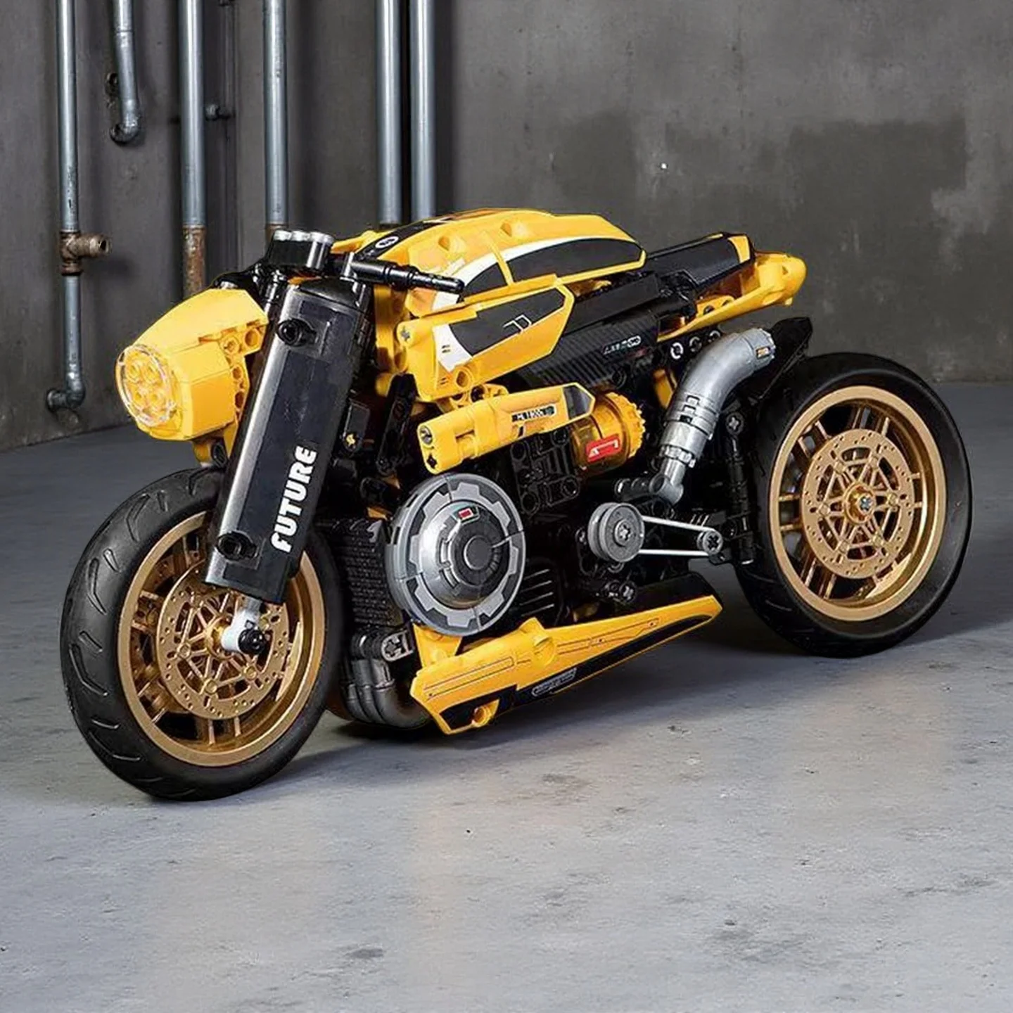 

1:8 Technical Motorcycle Building Blocks DIY Model Set MOC Assemble Bricks Toys for Kids Boys birthday Christmas Halloween gift