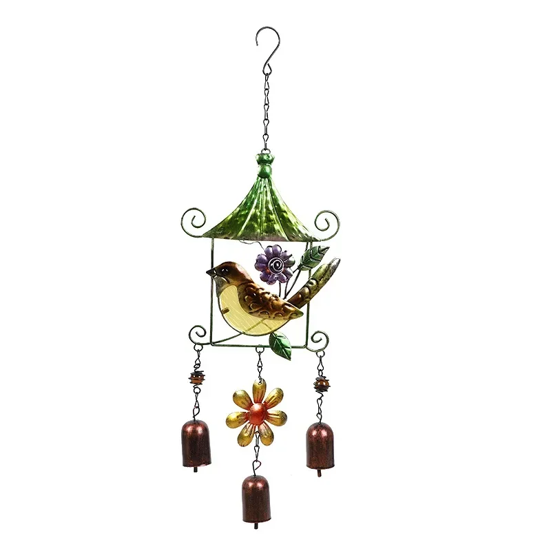 Iron Wind Chimes Birds Butterflies Metal Glass Painting Spray Painting Handicrafts Creative Garden Decorations Home Goods