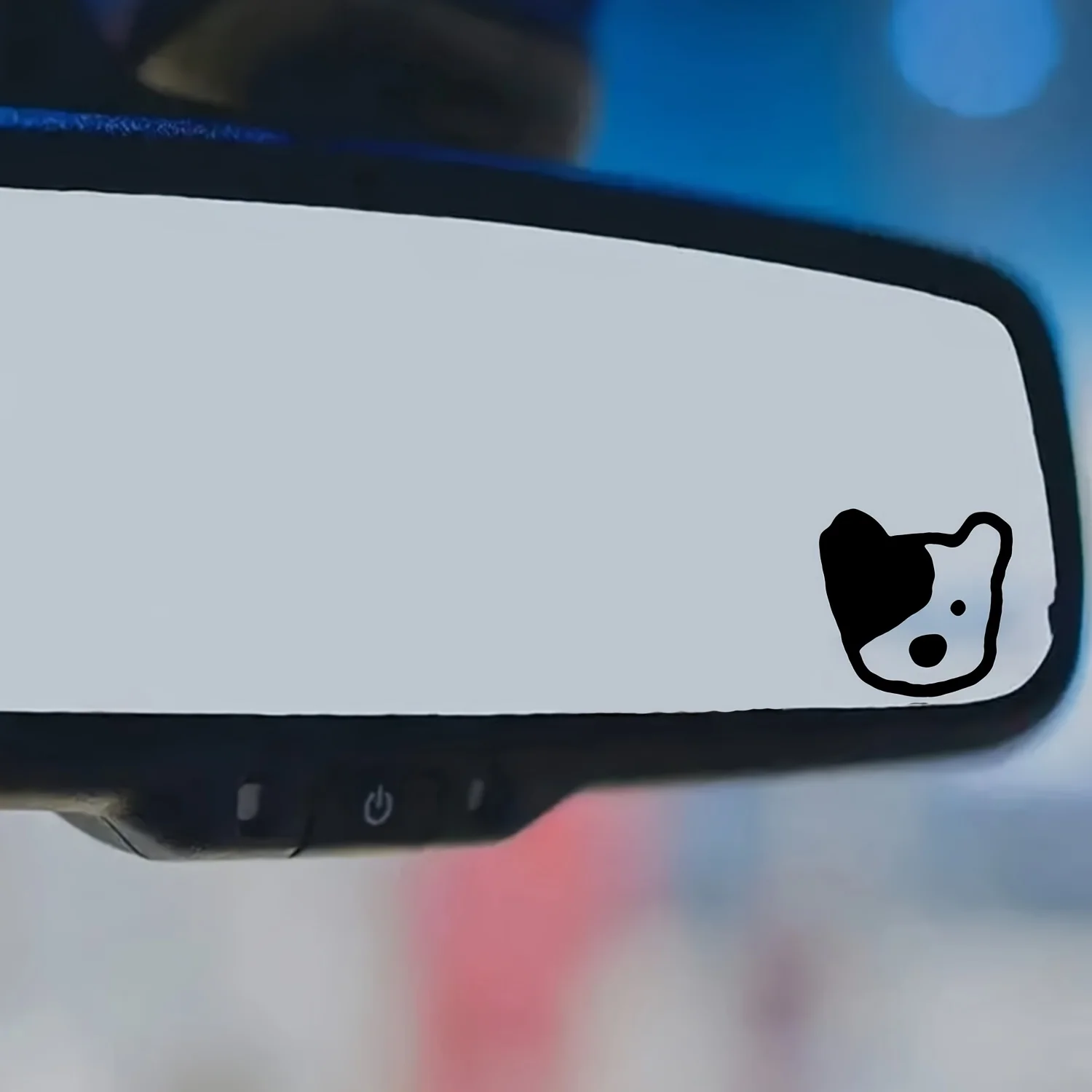 

4 шт./компл., милые наклейки с изображением собачьей мордочки, водонепроницаемые виниловые наклейки, черные, розовые, белые, для зеркала заднего вида автомобиля