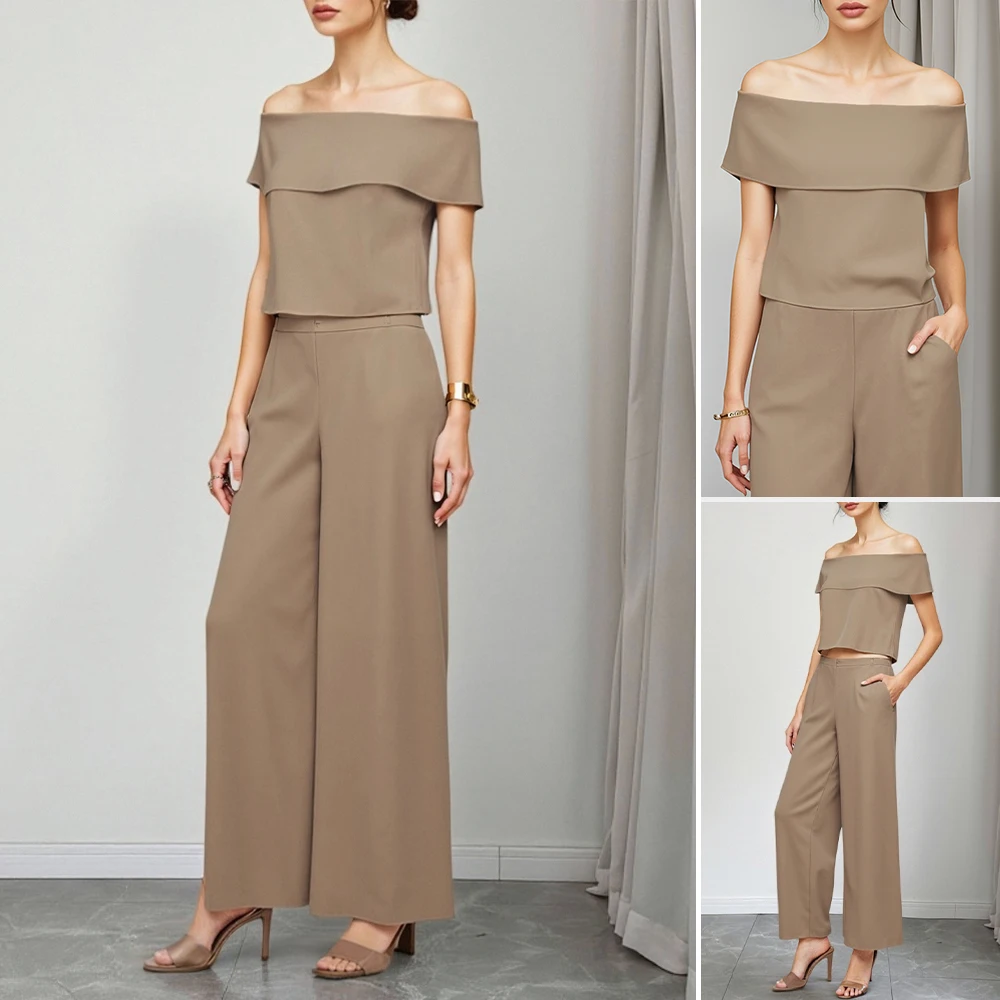 

Mia Muse Boutique Blouses Summer Slim Office Lady Blouses For Women Simple Decent Solid Color Layered Off Shoulder Strapless