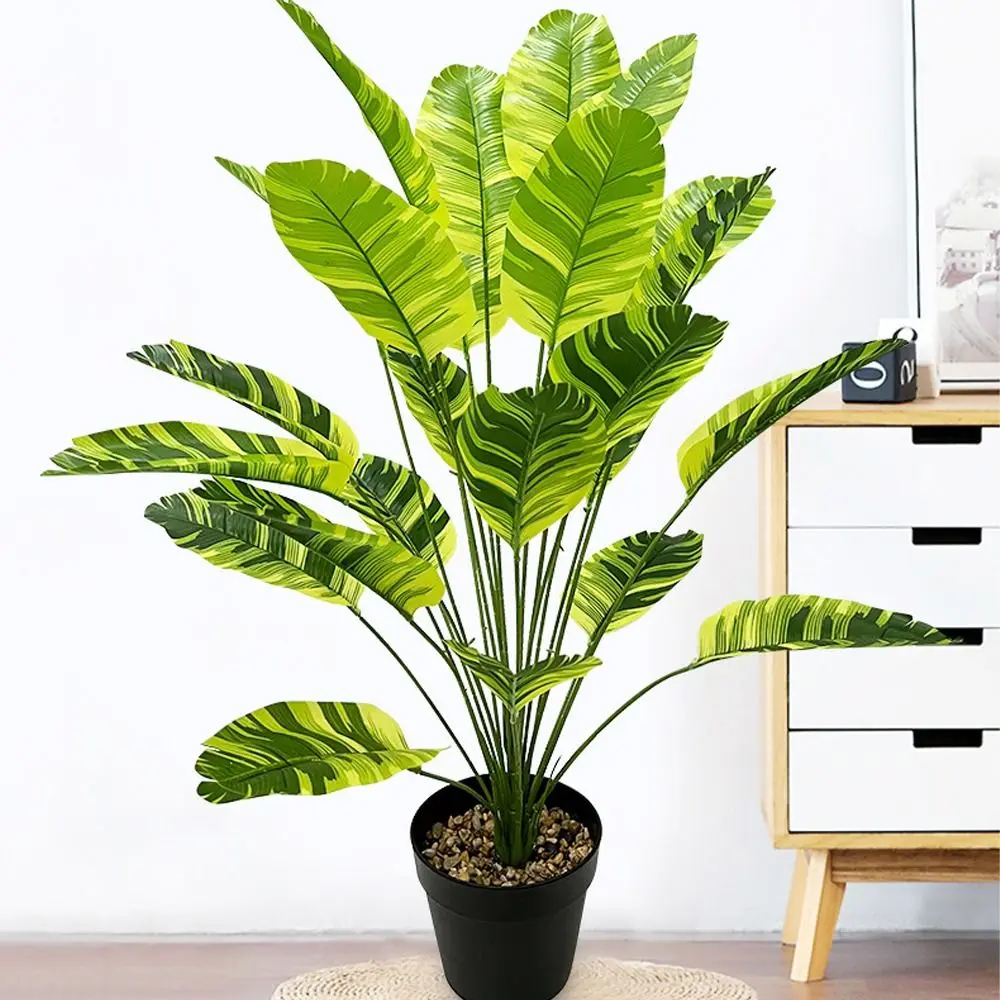 12/18/24 Leaves Artificial Banana Plants Leaves Real Touch Plastic Large Tropical Palm Tree Fern Plant Lifelike