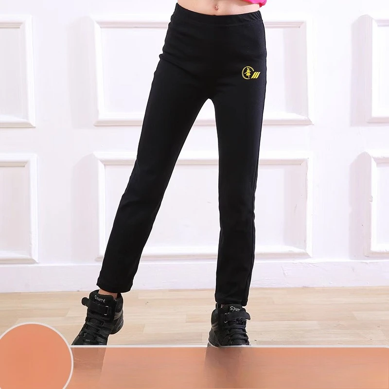 

Прямые удобные женские брюки для балета и танцев, черные тренировочные брюки с высокой талией, моделирующие брюки для современных танцев и латинских танцев