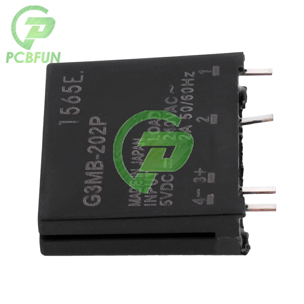 1 pièces G3MB-202P 5V Module de relais G3MB 202P DC-AC PCB SSR en 5V DC sortie 240V AC 2A relais à semi-conducteurs minuterie relais de retard Module