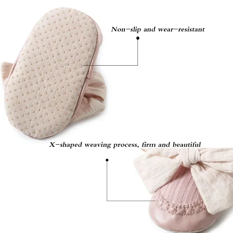 Infant Newborn Baby Anti-Slip Socks For Girls Accessories Toddler Cute Cartoon Floor Stockings Floor Sock Shoes First Walkers