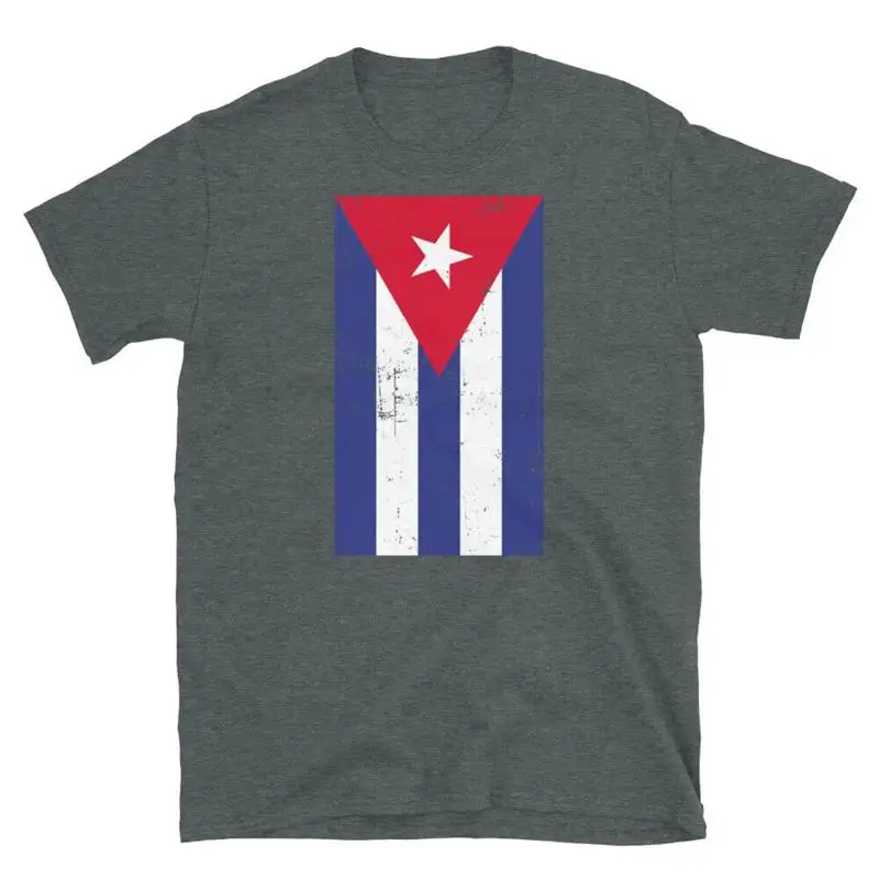 Kuba Karibik Havanna Distressed Flag Kurzarm Unisex T-Shirt