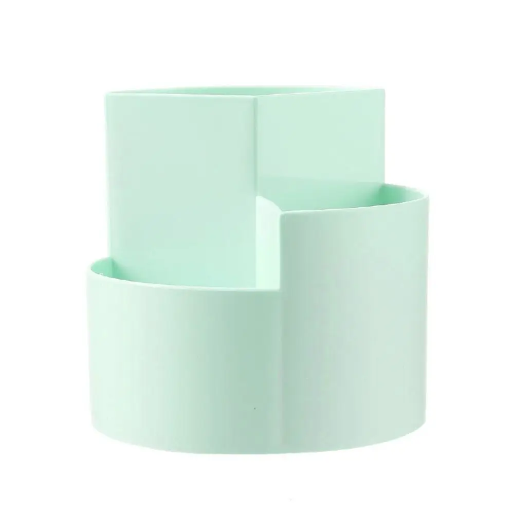 حامل قلم بلاستيكي جديد سعة كبيرة قابل للتدوير فرشاة للمكياج صندوق منظم صندوق أدوات مكتب متعدد الوظائف