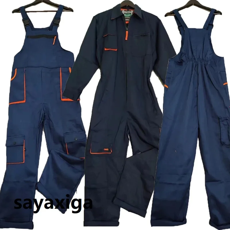 Männer Lätzchen Arbeits overalls männliche Arbeit tragen Uniformen Werkzeug overalls mechanische Mechaniker Riemen Overalls ärmellose Overalls 5xl