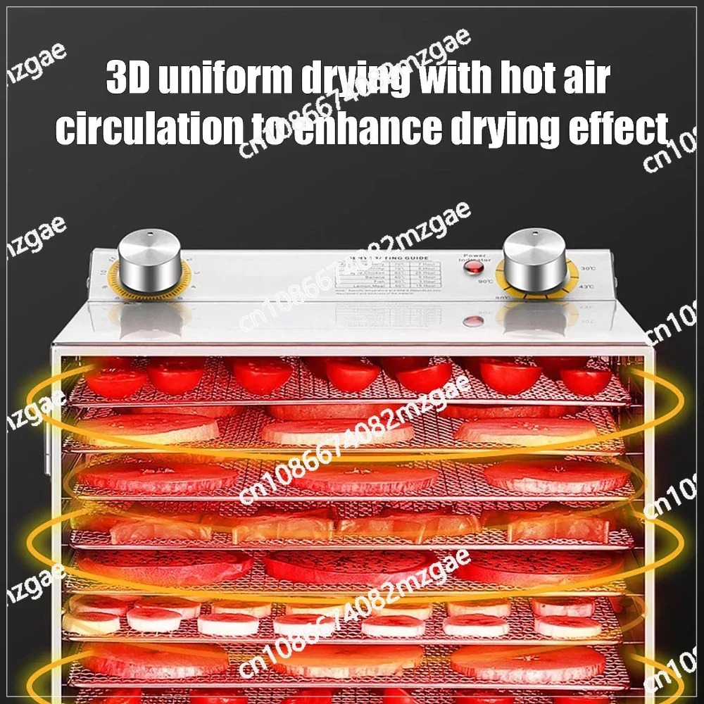 Commercial Food Dehydrator Digital Timer Smart, Temperature Control Dryer for Fruits Vegetables Meat Herbs Drying