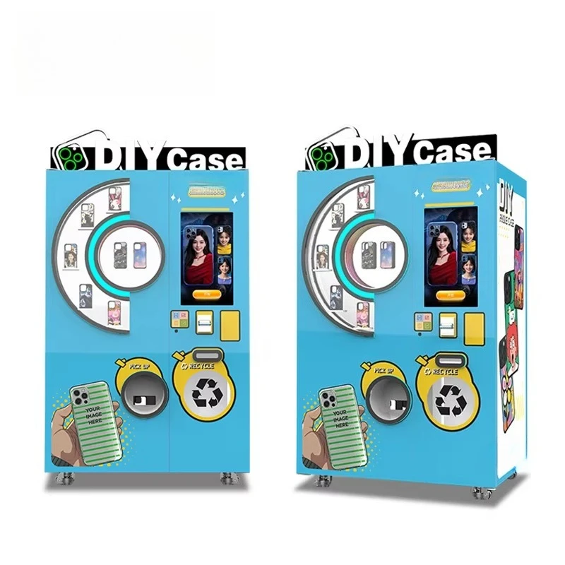 Customized AI Phone Case Vending Machine Automatic HD UV English Metal Coin Operated Shopping Games Store Hot Buy