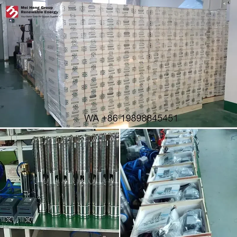 Wmwmnu for Solar Panel Full Kit 3inch Surface Irrigation Borehole Deep Well Hybrid Solar Water Pump view 2