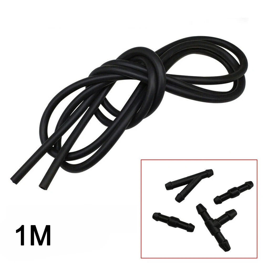 1M Car Windshield Wiper Washer Jet Tube Pipe Hose Connectors T Y Straight Type Splitter For Nozzle Pump