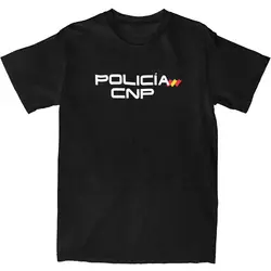 Couple T-Shirt Policia Cnp T Shirts Harajuku Spain Summer Tees Awesome Custom Logo 100 Cotton Clothing Plus Size 5XL