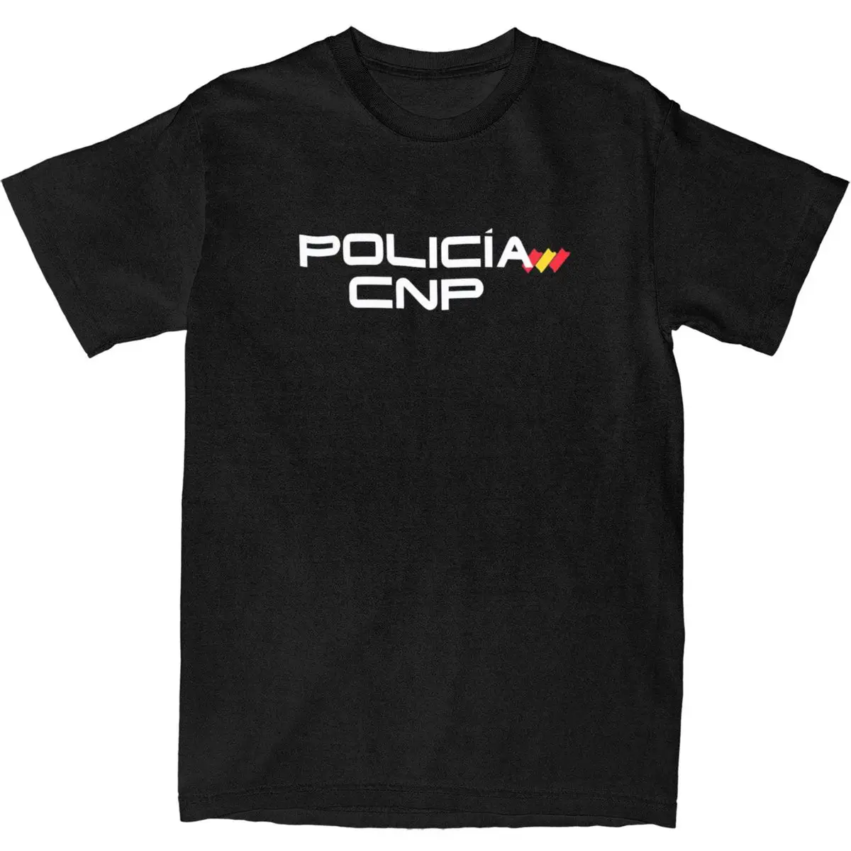 Couple T-Shirt Policia Cnp T Shirts Harajuku Spain Summer Tees Awesome Custom Logo 100 Cotton Clothing Plus Size 5XL