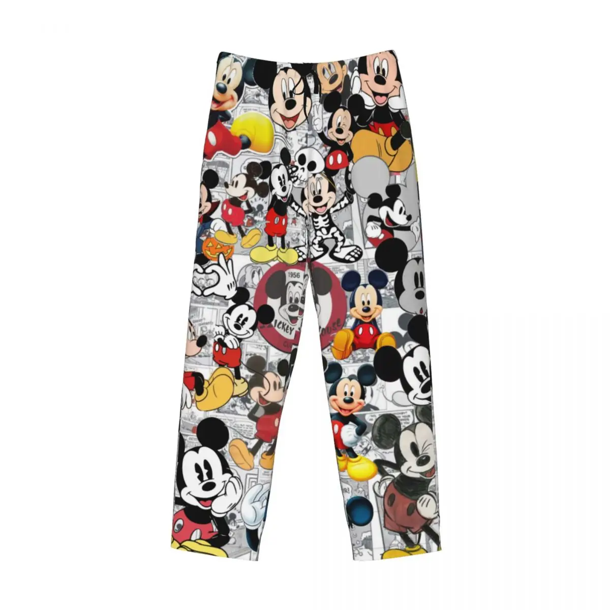 Custom Mickey Mouse Cartoon Animation Tv Pajama Pants for Men Lounge Sleep Stretch Sleepwear Bottoms with Pockets