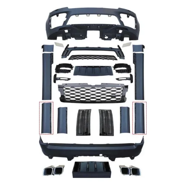 Car Auto Bodykit Facelift Accessories Grille Front and Rear Bumper Kit For Land Rover Range Rover 2018-2020 VOGUE (SVO BODY KIT)