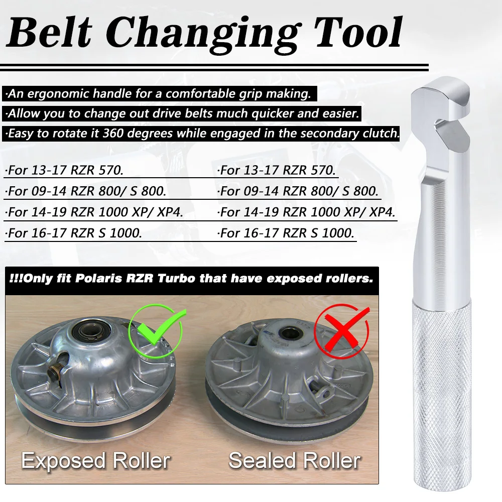 Belt Changing Removal Drive/CVT Belt Tool CNC Billet Aluminum for Polaris RZR XP 570 800 900 1000 Turbo