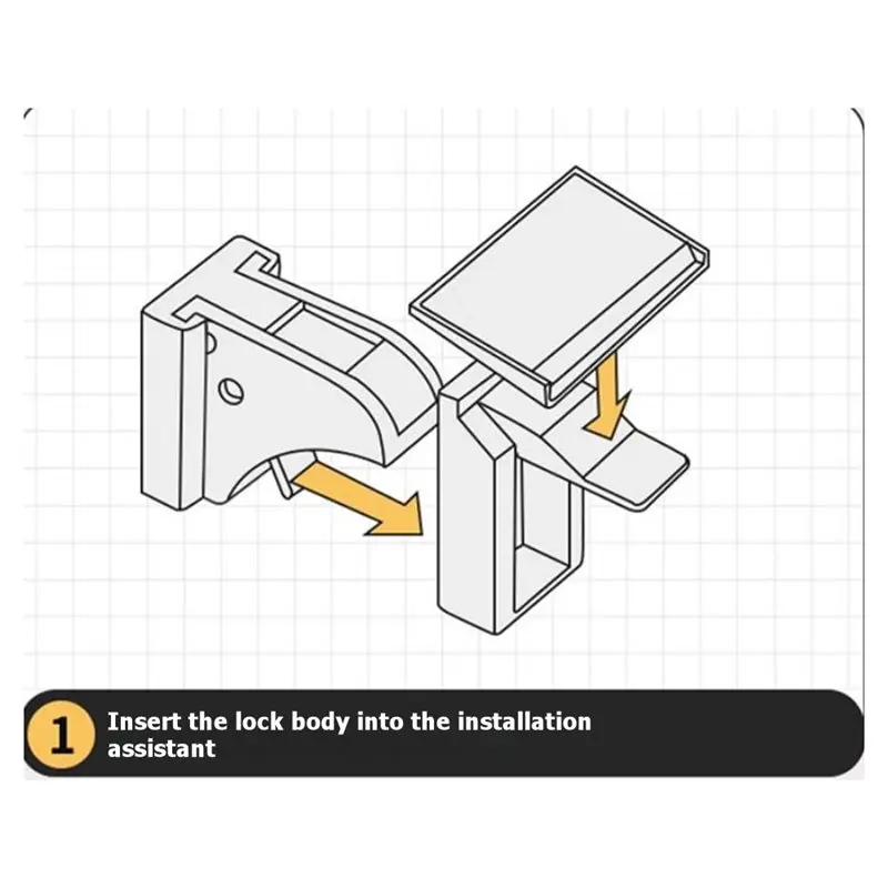 ABTI-Concealed Magnetic Child Safety Lock Concealed Magnetic Drawer Lock For Babies Multifunctional Security Cabinet Door Lock