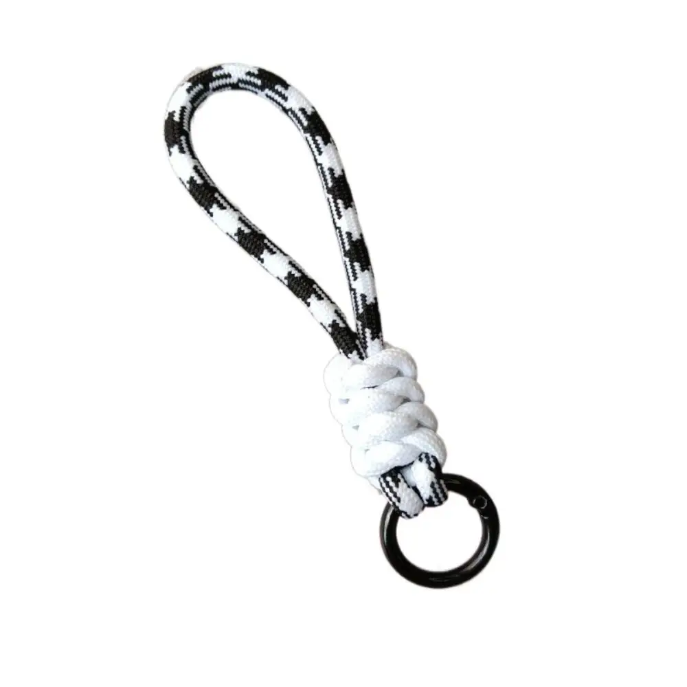 Simple Anti Lost Braided Rope Keychain Creative Multicolor Colorful Knot Pendant Strap Soft Braided Lanyard Keyring Couple