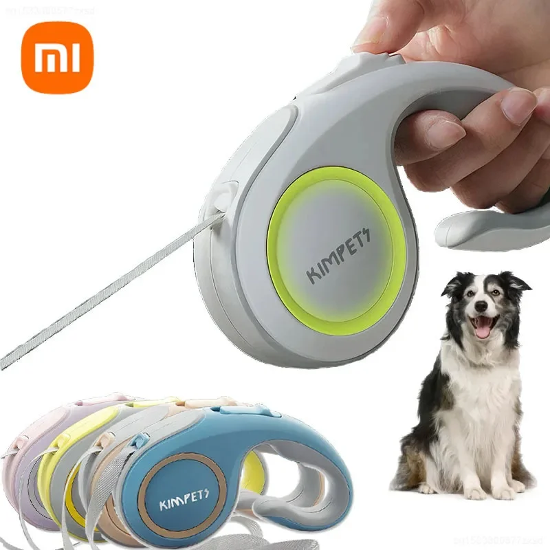 Xiaomi 3/5m Automatic Telescopic Pet Traction Rope Universal No Caton Wear Portable Outdoor Resistant Drop Resistant Pet Product