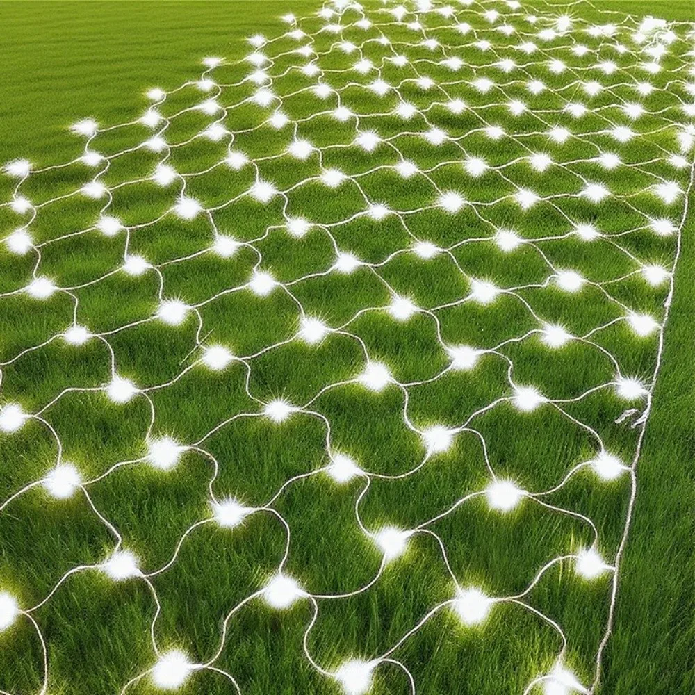 Spina UE LED Net Mesh String Light 3 colori Impermeabile Albero di Natale Luce 3mx2m 1.5x1.5M Fata Luce Ghirlanda Capodanno Decor