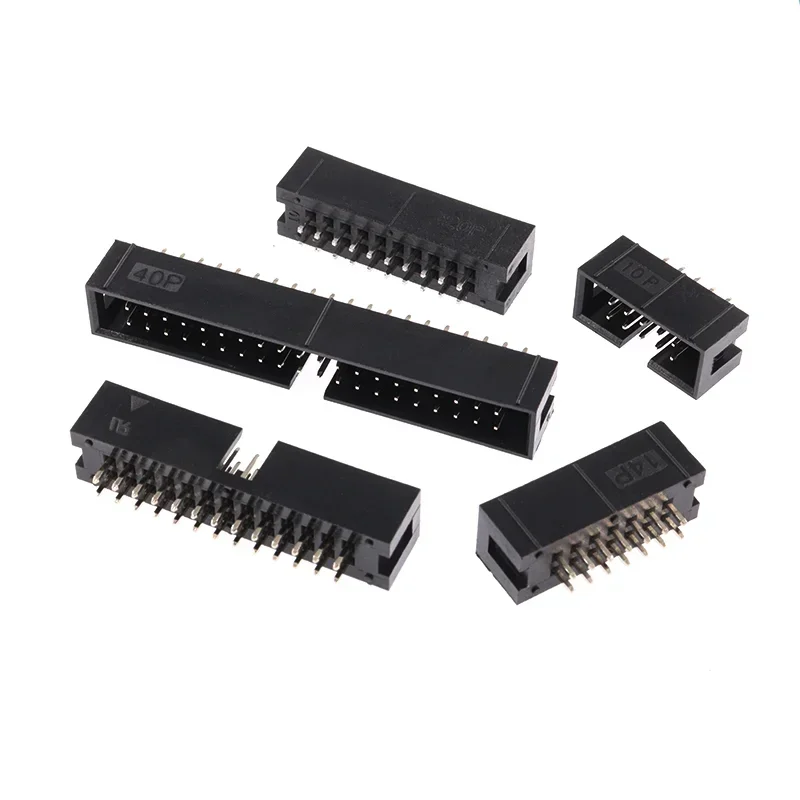 10Pcs DC3 2.54MM Pitch 6/8/10/14/16/20/26/30/34/40/50/64P Socket Box ISP Male Straight Pin Header PCB Connector IDC JTAG