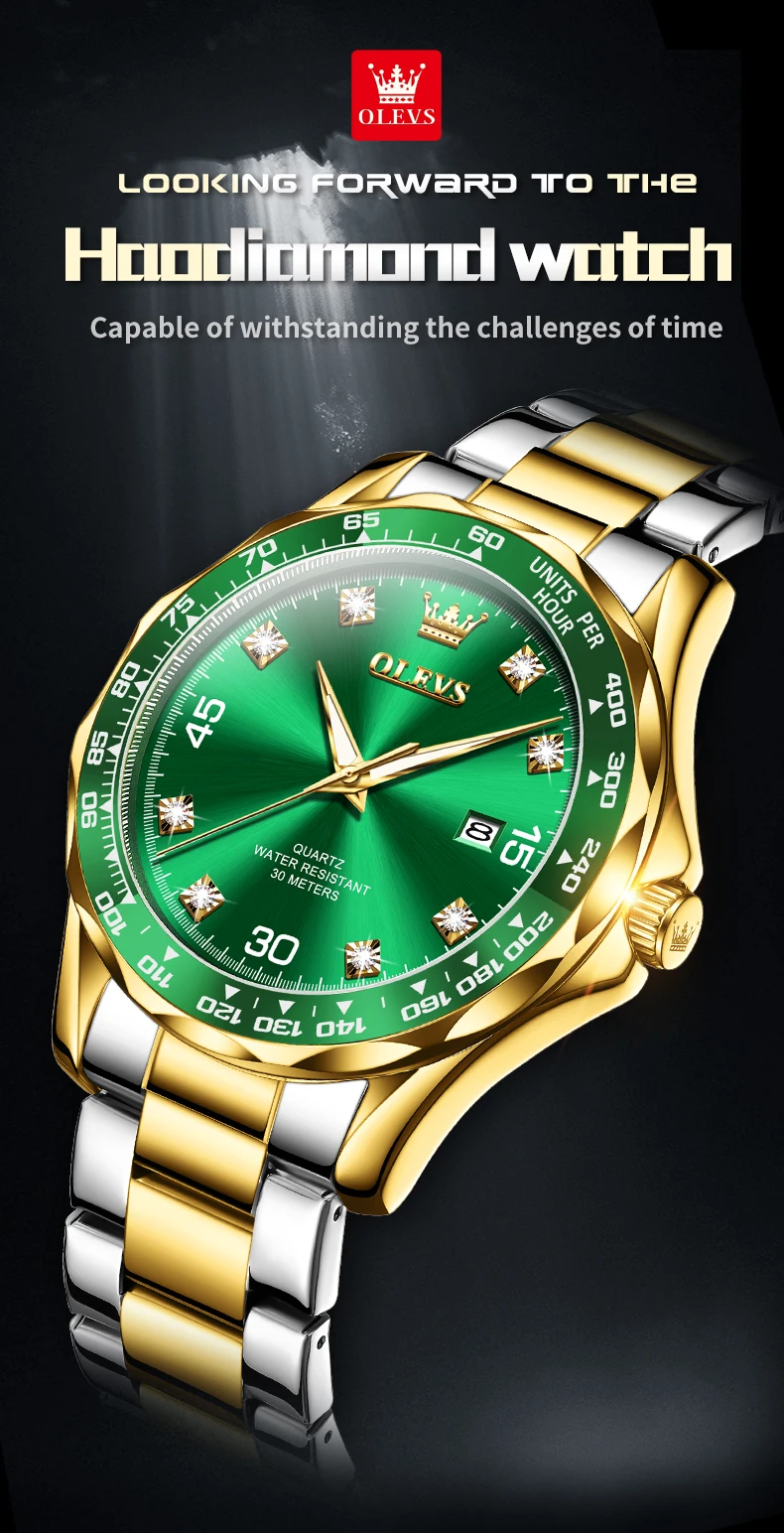 OLEVS Men's Watches Luxury Fashion Trend Chronograph Waterproof Luminous Men Wristwatches Simple Stainless Watch Luxury Business