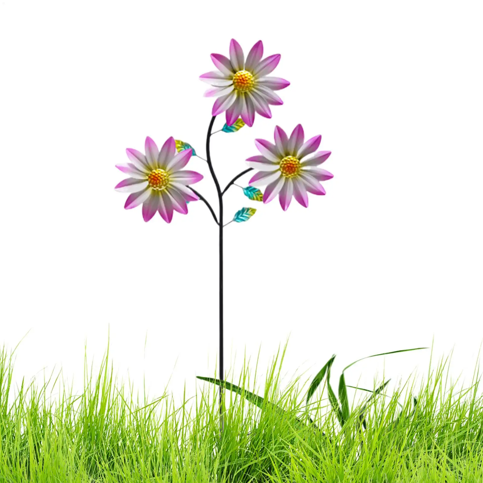 

Wind Spinner Metal Pinwheels With Stake Windmills For The Yard Garden For Porch Lawn Pathway Walkway Landscape Raised Bed Front